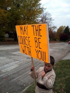 One of the best signs I saw during my first half marathon - Nov 2011